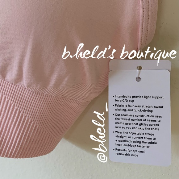 lululemon Ebb To Street Bra in Strawberry Milkshake Pink Size 4 Brand New NWT - Picture 4 of 15